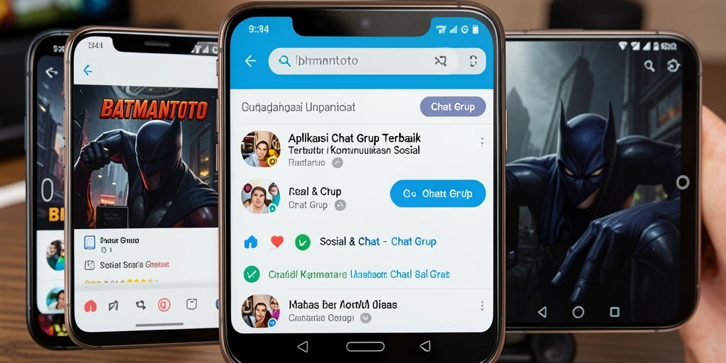 Tampilan antarmuka utama BATMANTOTO dengan fitur Chat Grup.