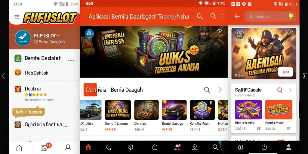 Antarmuka FUFUSLOT menampilkan berita terkini secara jelas dan menarik.