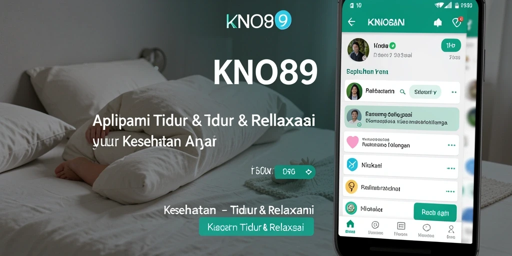 Tampilan antarmuka pengguna aplikasi KNO89 untuk tidur dan relaksasi.