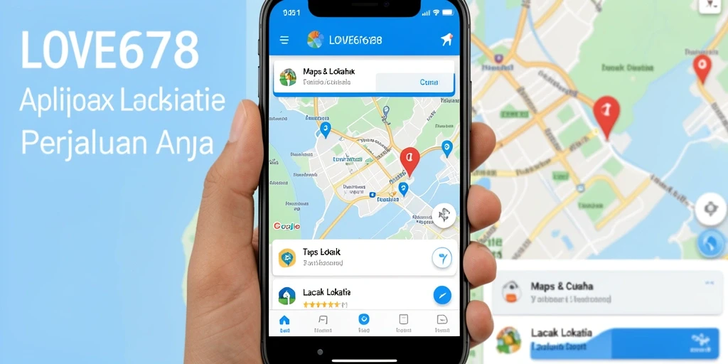 Antarmuka utama LOVE678 menunjukkan fungsi pelacakan lokasi secara jelas.