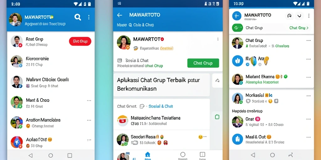 Antarmuka MAWARTOTO yang intuitif dan menarik untuk Chat Grup.