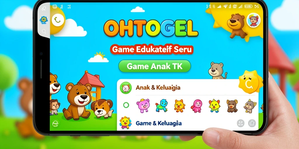 Tampilan antarmuka OHTOGEL yang ceria dan interaktif untuk anak-anak.