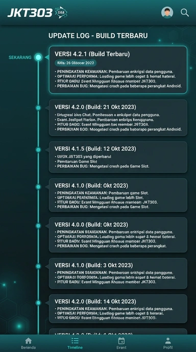 Riwayat Versi jkt303 untuk Pengguna Android